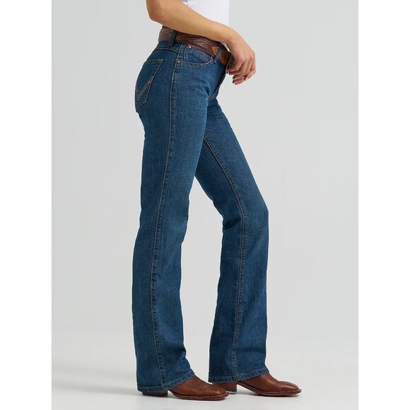 Wrangler Jeans Straight Leg Ultimate Riding Q-Baby WRQ20DD Blue Women's W34X28L - Picture 4 of 16